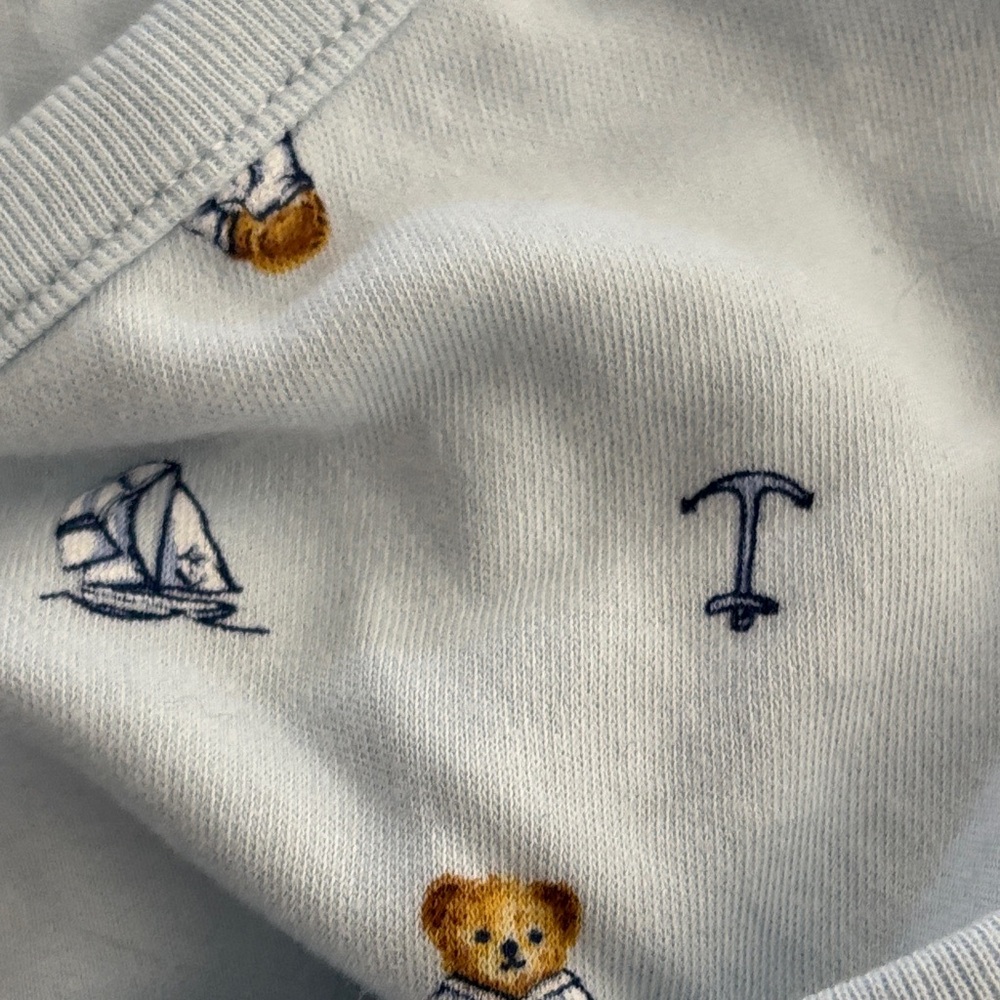 Polo by Ralph Lauren Light Blue Baby One Piece Set - Picture 4 of 7
